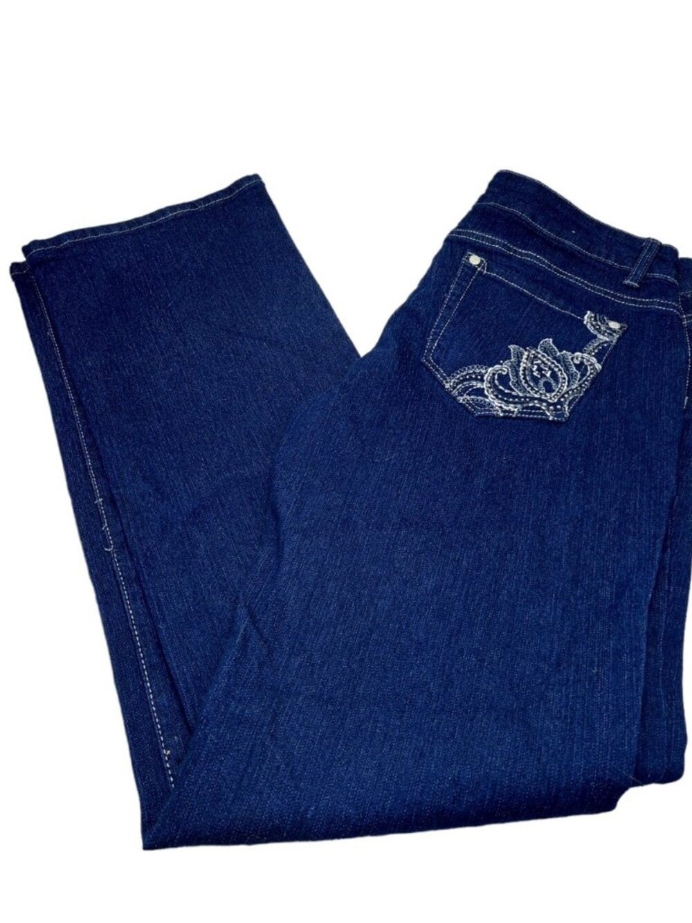 I.Q. & Company Women's Dark Blue Jeans Size 10 Barely Boot IQ I Q